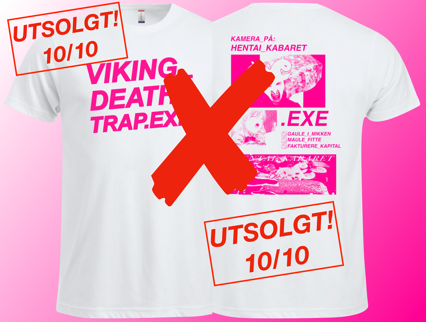 VIKING_DEATH_TRAP.EXE OFFICIAL_MERCH - T-SHIRT - "HENTAI_KABARET" LIMITED EDITION PRINT