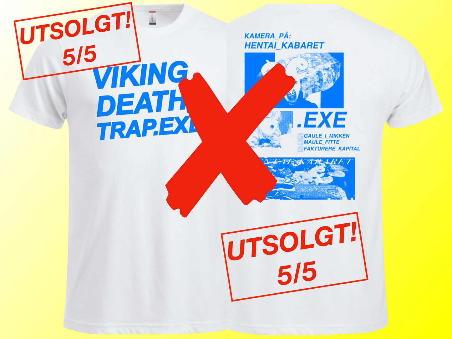 VIKING_DEATH_TRAP.EXE OFFICIAL_MERCH - T-SHIRT - "HENTAI_KABARET" LIMITED EDITION PRINT