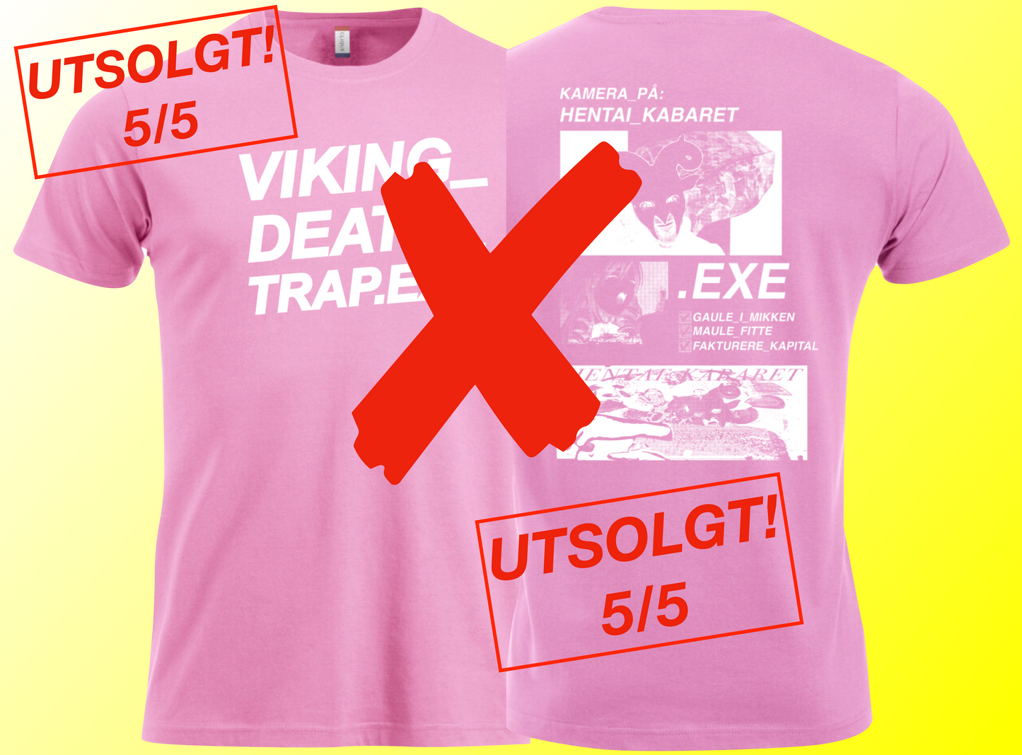 VIKING_DEATH_TRAP.EXE OFFICIAL_MERCH - T-SHIRT - "HENTAI_KABARET" LIMITED EDITION PRINT